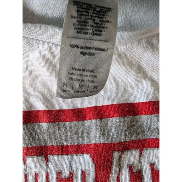 Bucking Bulls Cowboy T Shirt Short Sleeve Tee Youth M 10-12 White Red Cotton - Picture 4 of 11